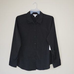 Time and Tru black long sleeve dress shirt
